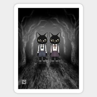 Twins in the dark Sticker